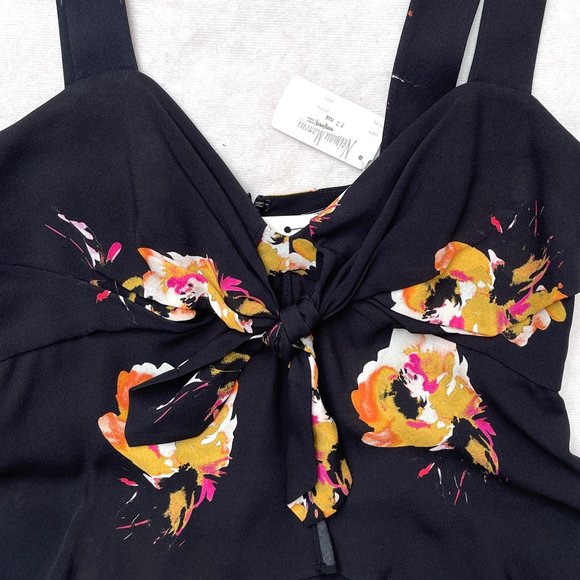 A.L.C. Floral Silk Ruffle Asymmetric Dress - Picture 8 of 11